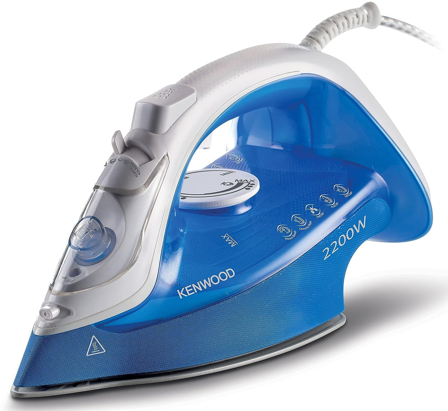 Kenwood Steam Iron 2100W With Ceramic Soleplate, Anti-Drip, Self Clean, Continuous Steam, Burst, Spray Function Stp50.000Wo White/Orange