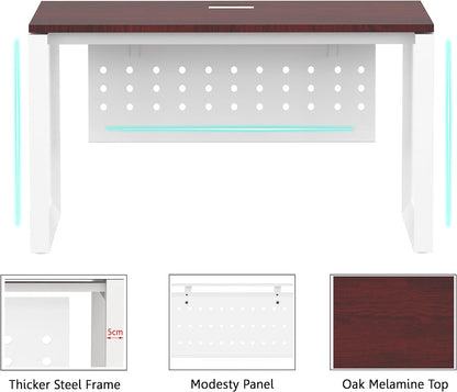 Mahmayi Vorm 136-18 White Modern Workstation Material-Melamine on MDF