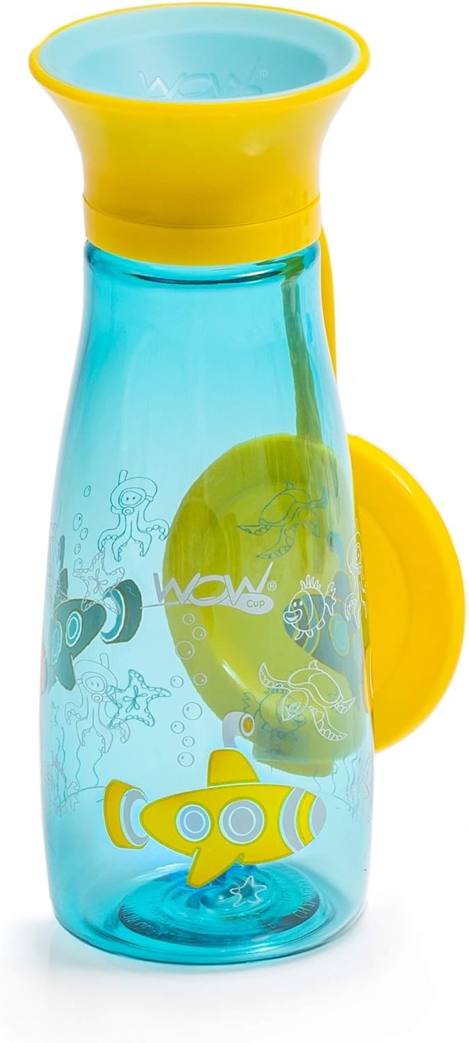 WOW CUP MINI 360 Sippy Cup, 12 oz / 350 ml (Teal Blue)