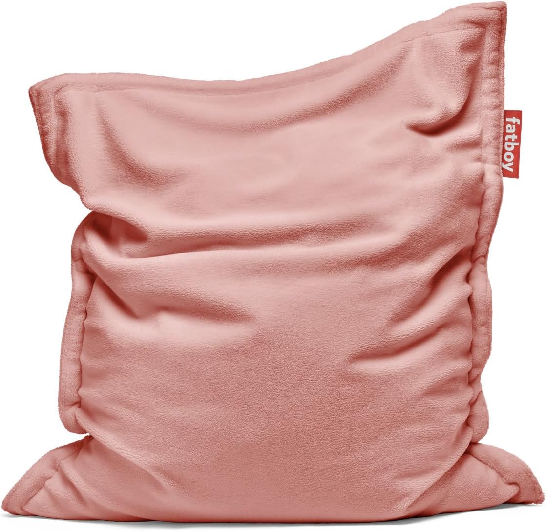 Fatboy® Original slim teddy bean bag, Comfortable, Super soft, Pilling resistant (Cheeky Pink)