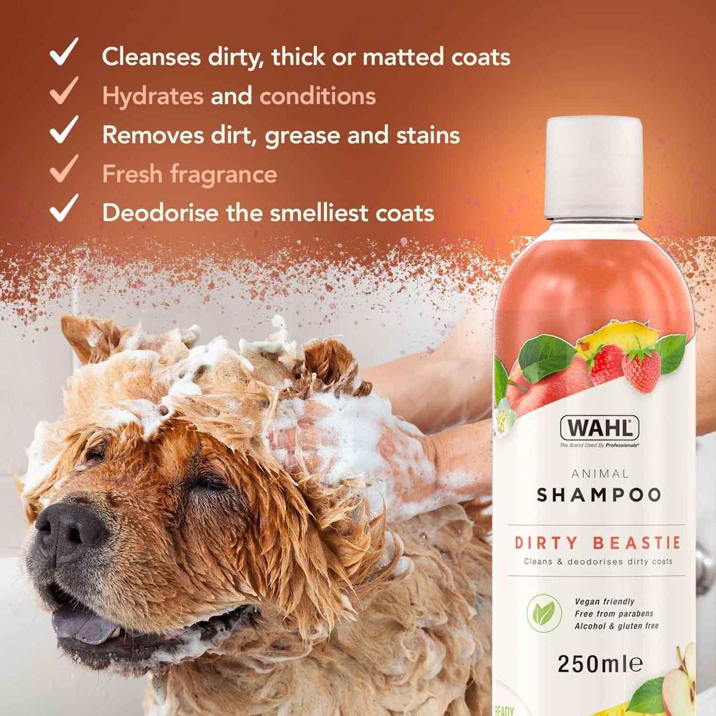 Wahl Mucky Puppy Shampoo, Dog Shampoo, Shampoo for Pets, Gentle Pet Friendly Formula, Sensitive Skin, Shampoo for Young Animals, Ready-to-Use, Remove Dirt.