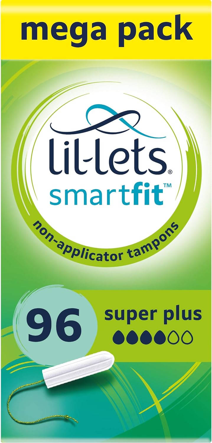 Lil-Lets Non-Applicator Super Plus Tampons X 96 | 6 Packs of 16 | Heavy Flow