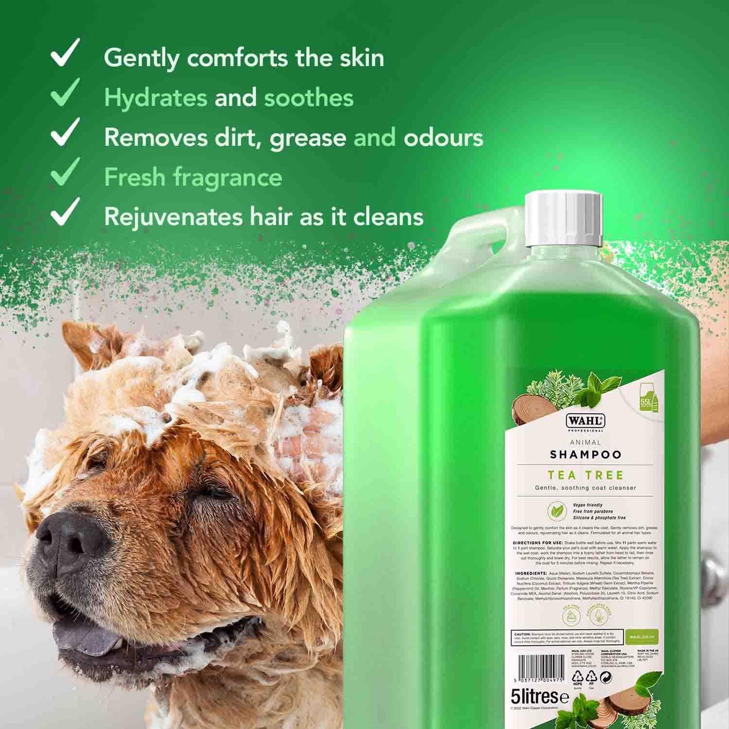 Wahl Mucky Puppy Shampoo, Dog Shampoo, Shampoo for Pets, Gentle Pet Friendly Formula, Sensitive Skin, Shampoo for Young Animals, Ready-to-Use, Remove Dirt.