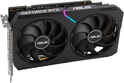 Asus Dual NVIDIA GeForce RTX 3060 V2 OC Edition Gaming Graphics Card, PCIe 4.0, 12GB GDDR6 Memory, HDMI 2.1, DisplayPort 1.4a, 2-Slot Design, 15Gbps, 192-bit - Black - CaveHubs