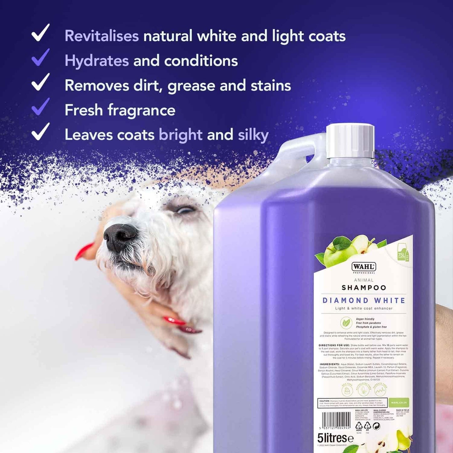 Wahl Mucky Puppy Shampoo, Dog Shampoo, Shampoo for Pets, Gentle Pet Friendly Formula, Sensitive Skin, Shampoo for Young Animals, Ready-to-Use, Remove Dirt.