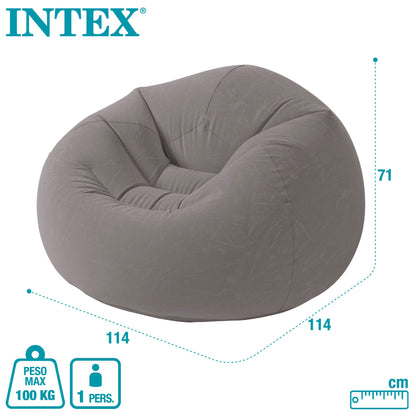 Intex Beanless Bag Inflatable Chair, Grey 68579NP