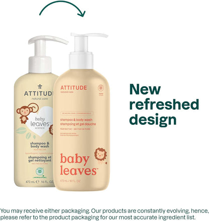 Attitude Baby Leaves 2In1 Natural Shampoo - Apple - 473 ml