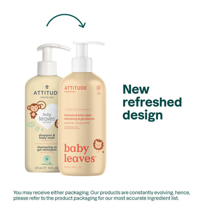 Attitude Baby Leaves 2In1 Natural Shampoo - Apple - 473 ml