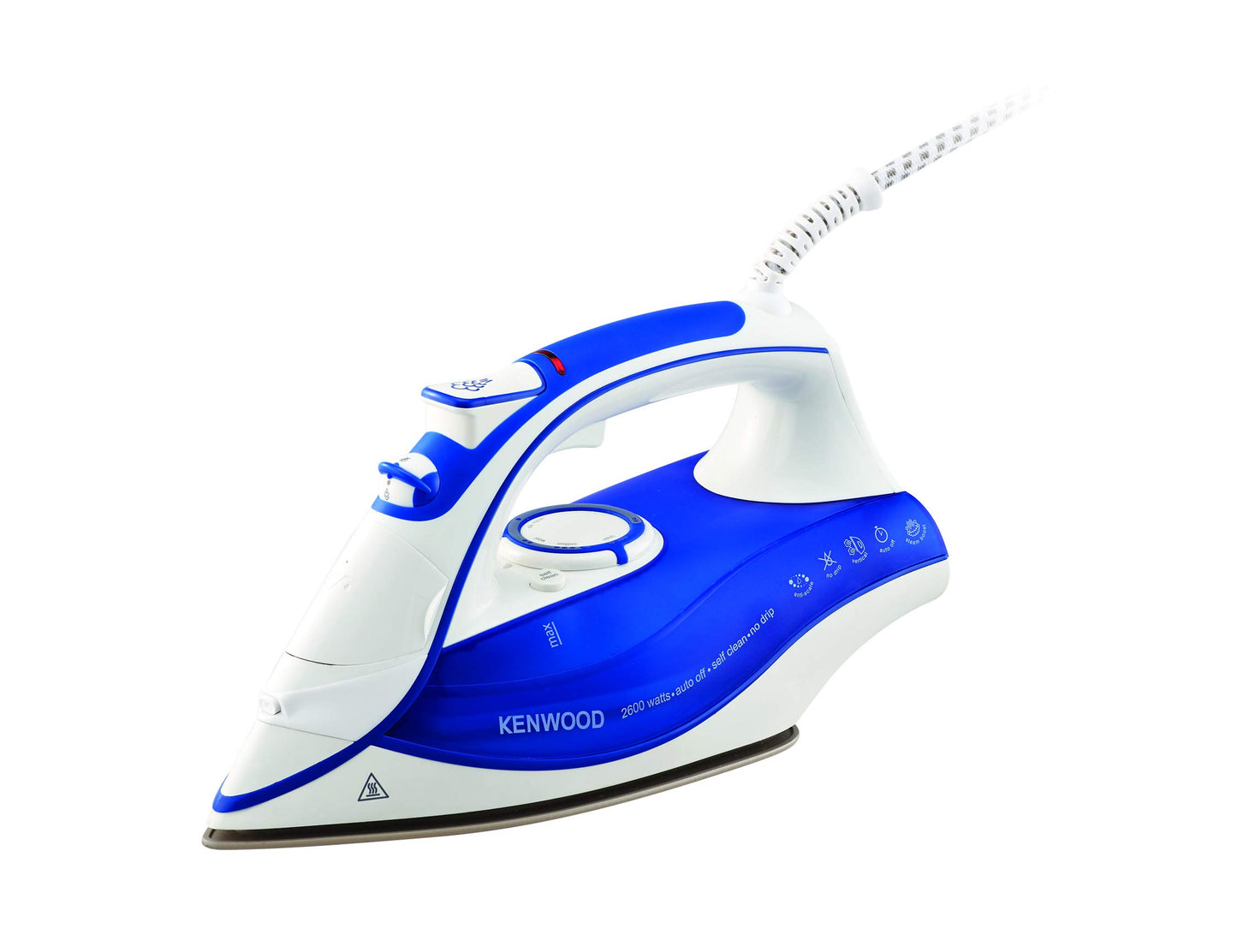 Kenwood Steam Iron 2100W With Ceramic Soleplate, Anti-Drip, Self Clean, Continuous Steam, Burst, Spray Function Stp50.000Wo White/Orange