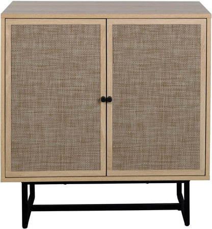 Nathan James Accent Boho Modern Free Standing Buffet Sideboard Hallway, Entryway, Dining Living Room, 1 Storage Cabinet, Beacon - Light Brown