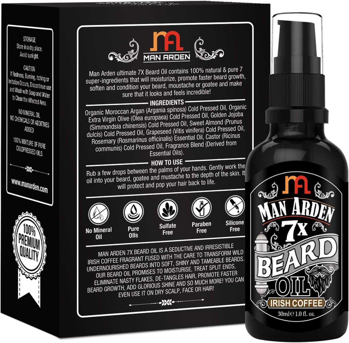 Man Arden 7X Beard Oil (Lavender) 30ml