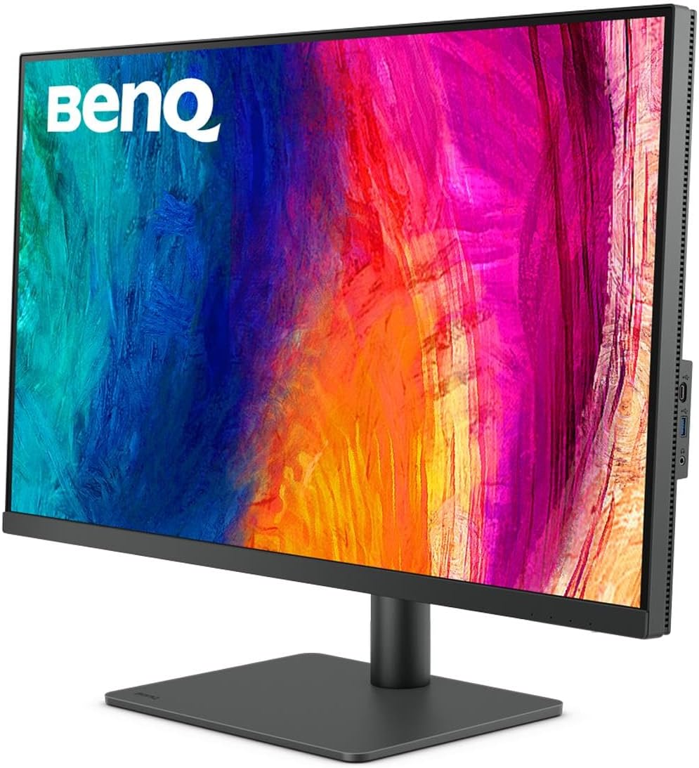 BenQ PD3205U 32 inch 3840 x 2160 4K Designer Monitor, UHD, sRGB, Rec.709,sRGB, HDR10, IPS,USB-C (65W),USB Hub, AQCOLOR, Factory-Calibrated, CAD/CAM Mode,Hotkey Puck G2, KVM, Ergonmic, ICC Sync (Grey)