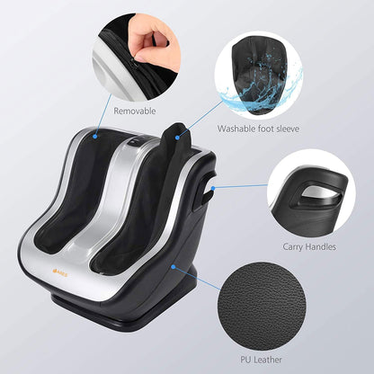 ARES iFoot Calf and Foot | Shiatsu massager| 2 intensity adjustment | Full-Coverage 360° | Roller Massage | 3 massage modes | 8 Air Compression | Vibration function