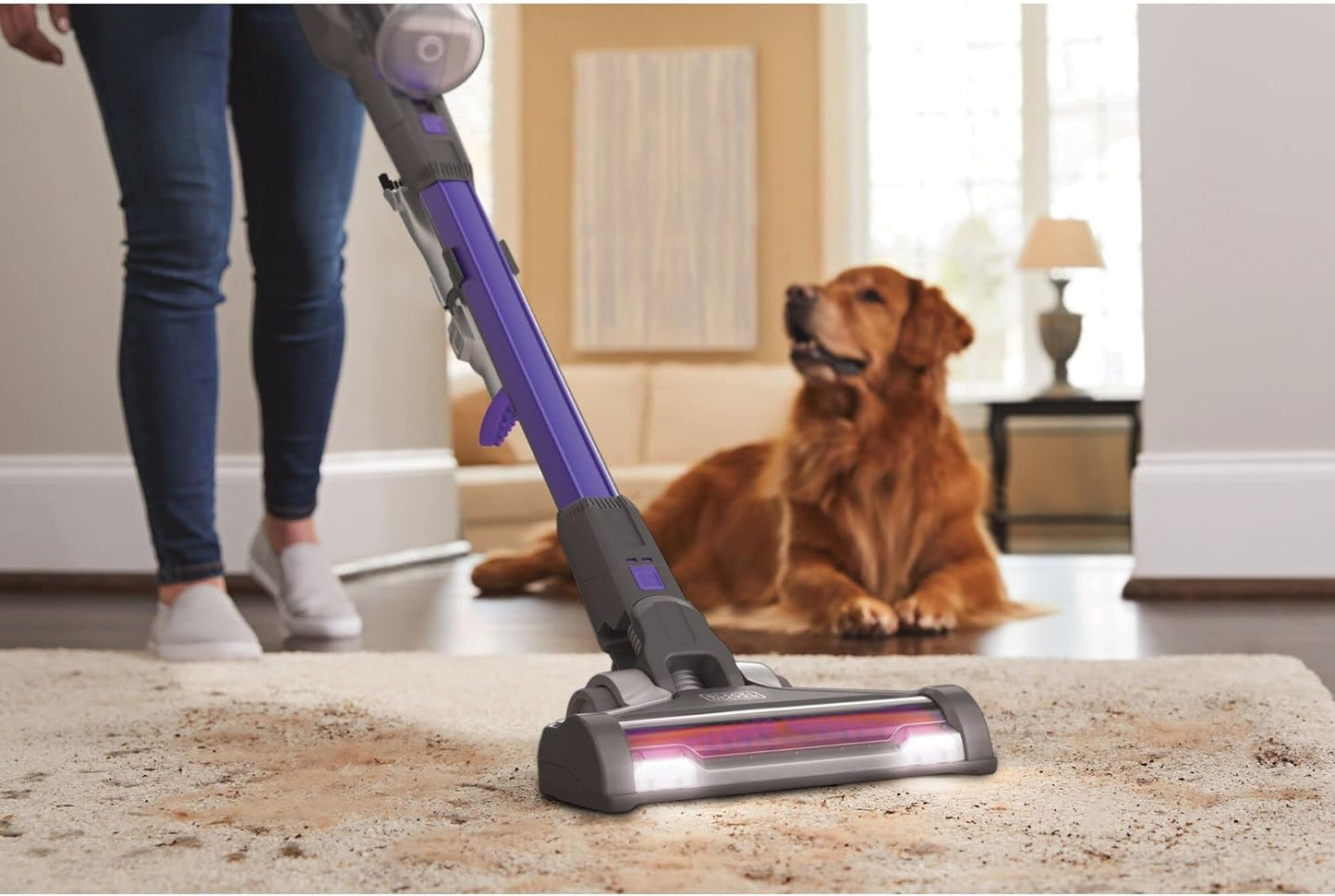 BLACK+DECKER 4-in-1 Cordless Powerseries Extreme Pet Stick Vacuum Cleaner 18V 1.5 Ah Purple/Grey BDPSE1815P-QW