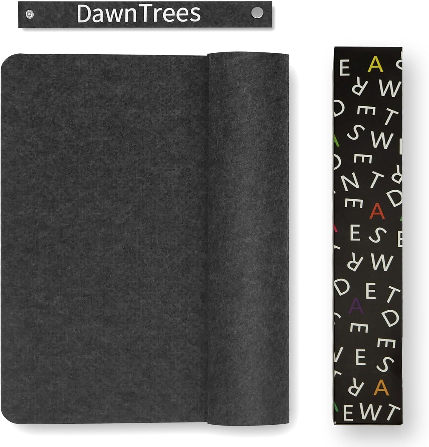 DAWNTREES Large Felt Desk Pad | Computer Mat for Desk(36x12Inches)|Desk Mat for Keyboard and Mouse|Dark Grey