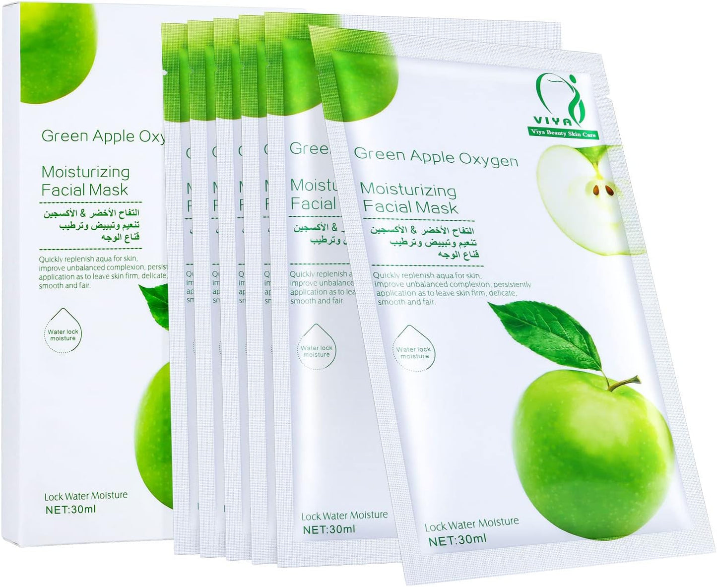 VEIDEN SERIES Sheet Face Mask Skincare, Actice Facial Sheet Mask Pack of 6pcs, Daily Skin Care Hydrated Facial Mask Packs (Cucumber 6pcs-Pack) VIYA