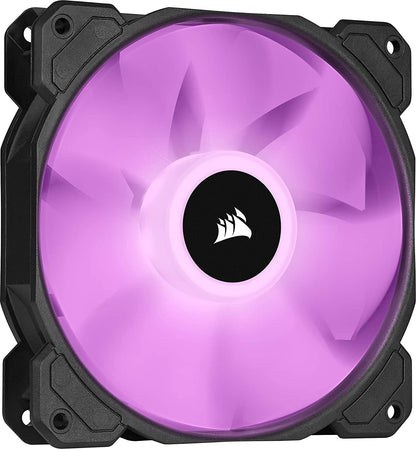 Corsair SP Series, SP120 RGB ELITE, 120mm RGB LED Fan with AirGuide, Single Pack, BLACK