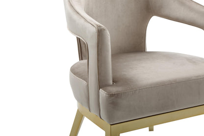 Iconic Home Gourdon Accent Chair Plush Velvet Upholstered Swoop Arm Gold Tone Solid Metal Legs Modern Contemporary, Blue