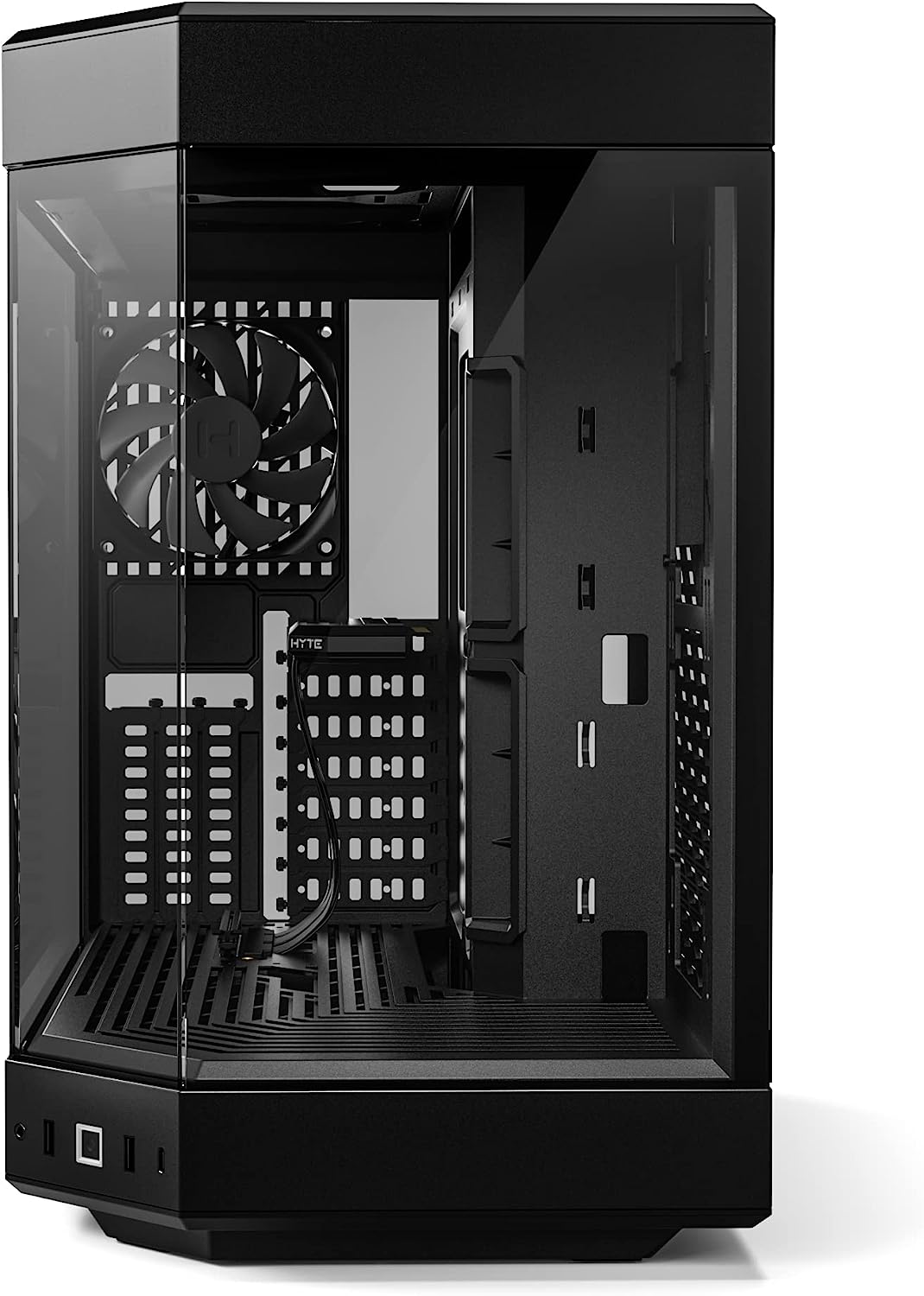 HYTE Y60 Modern Aesthetic Dual Chamber Panoramic Tempered Glass Mid-Tower ATX Computer Gaming Case with PCIE 4.0 Riser Cable Included, Red (CS-HYTE-Y60-BR)