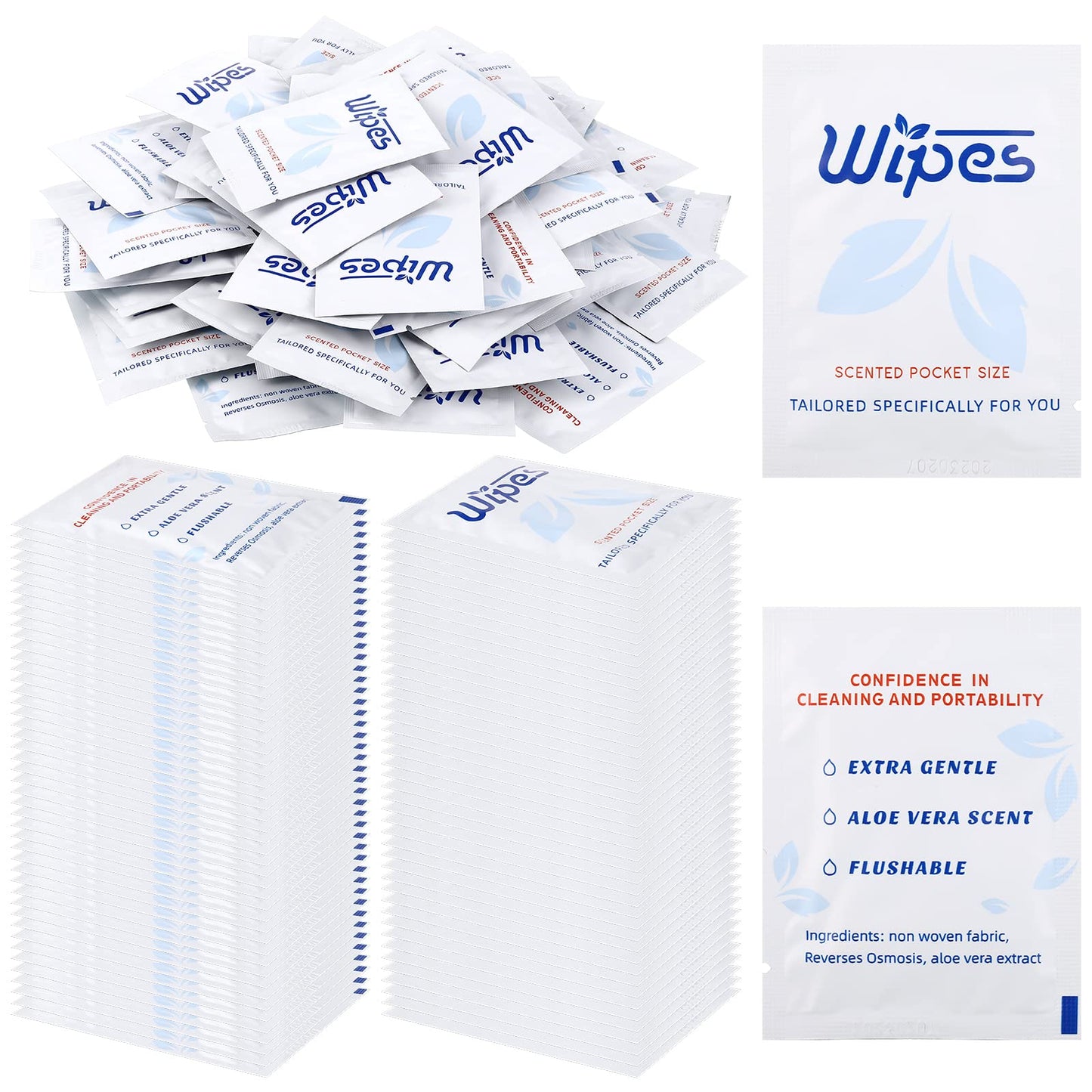 Individual Wrapped Wipes Bulk Butt Wipes Travel Wipes Baby Wipes Flushable Wipes Restaurant Reserve Wipes Shoes Wipes Flushable Toilet Wipe Travel for Baby Women Men Adults Shoes Travel (Simple)