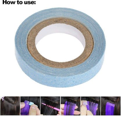 Waterproof Double-sided Adhesive Glue Tape Set for Hair Extension (1 Roll, 0.8cm, 3yards )