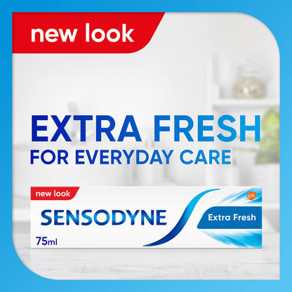 Sensodyne Toothpaste For Sensitive Teeth, Extra Fresh Flavour, 75 Ml, Value Pack Of 2