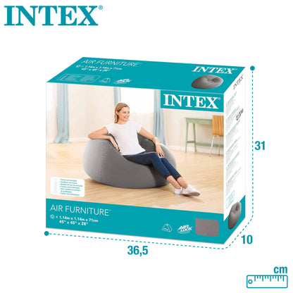 Intex Beanless Bag Inflatable Chair, Grey 68579NP