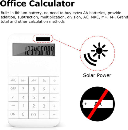 EooCoo Basic Standard Calculator 12 Digit Desktop Calculator with Large LCD Display for Office, School, Home & Business Use, Modern Design - Green