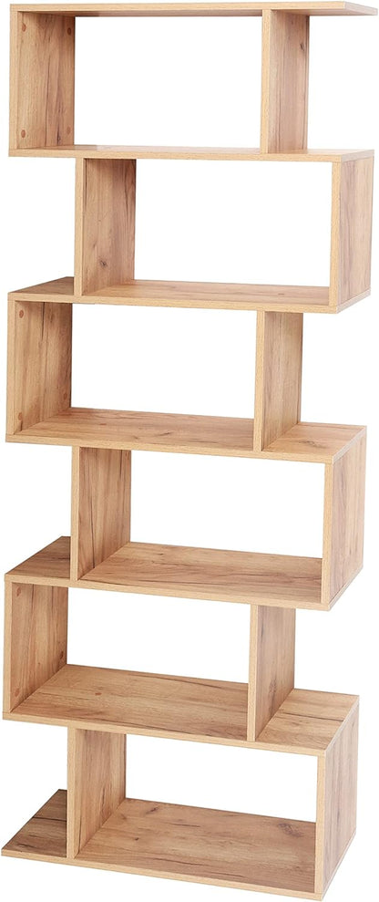 RICOO WM071-WM Shelf 129 x 70 x 25 cm, Standing Shelf, White Matt, Wooden Bookcase, Wall Shelf, Small Shelf, Shelves & Shelves, Narrow Shelf, Office Bookshelves, Small Shelf, Small Office Shelf