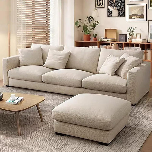 Poppins HOME Modern Couch Simple Sofa Minimalist Special Down White Sofa Designs Sofa Set Furniture Living Room