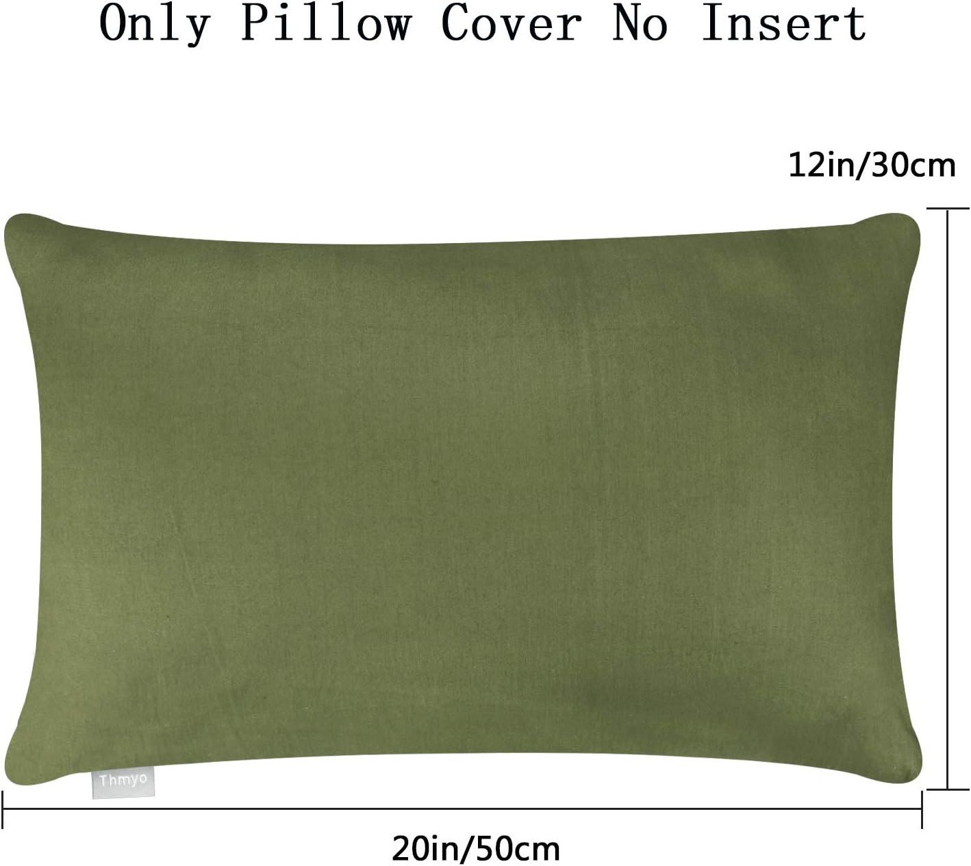 4-Pack 100% Cotton Comfortable Solid Decorative Throw Pillow Case Square Cushion Cover Pillowcase Sublimation Blank Pillow Covers(Cover Only,No Insert)(20x20inch/50x50cm, Christmas Green)