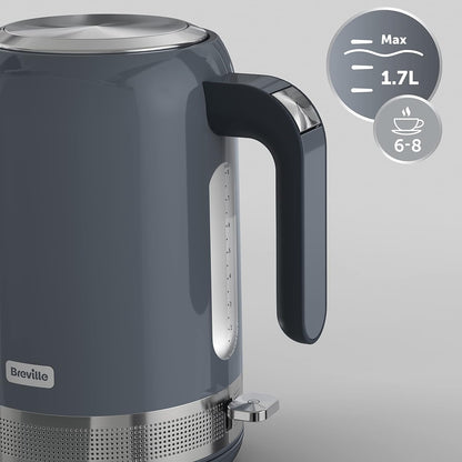 Breville High Gloss Electric Kettle | 1.7 Litre | 3kW Fast Boil | Cream, Plastic [VKT153]