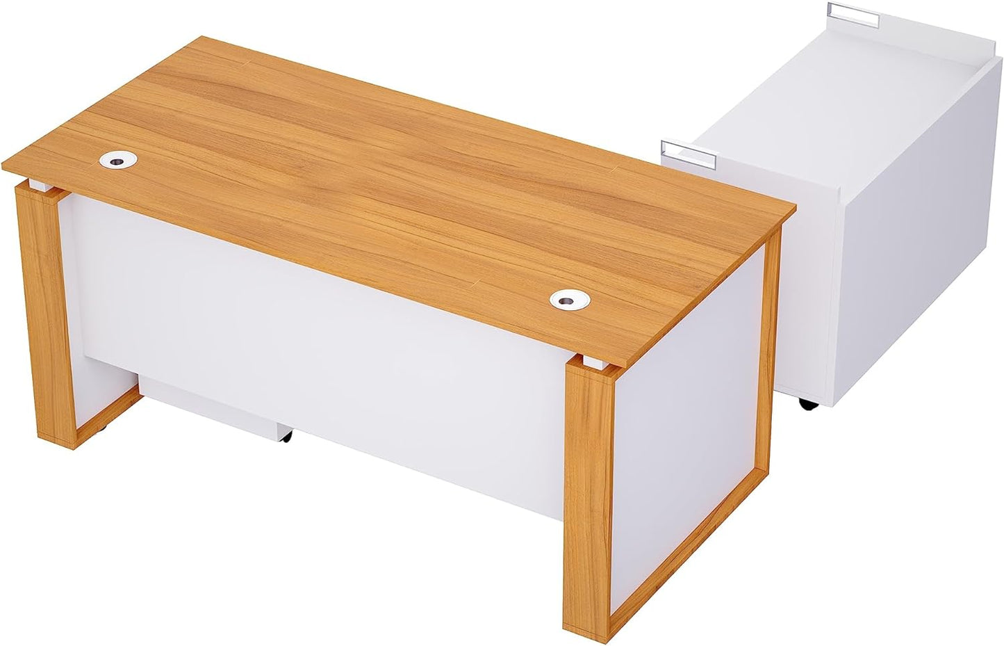 Mahmayi Renewed Modern Stylish Workstation Computer Desk for Home, Office, Living Room - Study Table - Office Furniture - 120 x 60CM - White