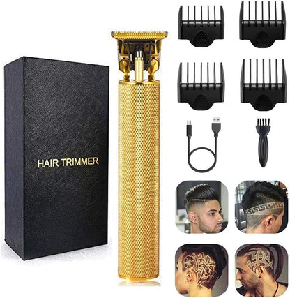 Hair Trimmer for Men, Beard Trimmer for Men Electric Razor Shavers Cordless Hair Clippers for Men, Zero Gapped T Blade Liners Grooming Hair Cutting Kit, Gifts for Men Husband Father (Golden)