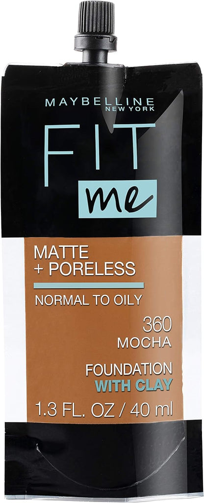 Maybelline Fit Me Matte + Poreless Liquid Oil-Free Foundation Makeup, Soft Tan, 1 Count (Packaging May Vary)