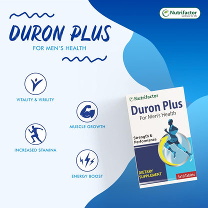 Nutrifactor's Duron Plus - Dietary Supplement for Stamina & Performance - Avena Sativa Extract & Tribulus Terrestris for Reproductive Health, L-Arginine & L-Citrulline for Strength and Performance