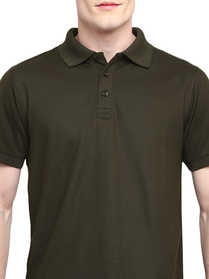 Deniklo Men's Solid Regular fit Polo Shirt