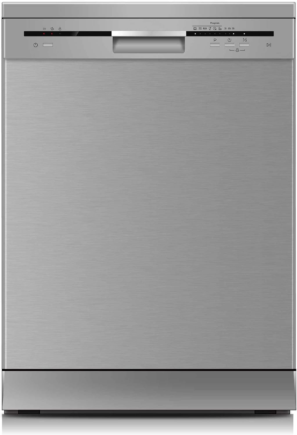 Sharp 12 Place Settings 6 Programs Free Standing Dishwasher, Steel - Qw-Mb612-Ss3 - 1Year Warranty.