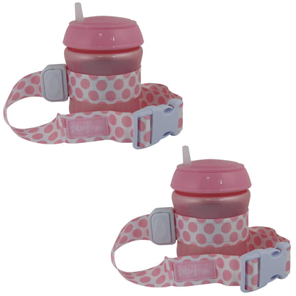 PBnJ Baby SippyPal Sippy Cup Holder Strap Leash Tether (Gray Chevron 2-Pack)