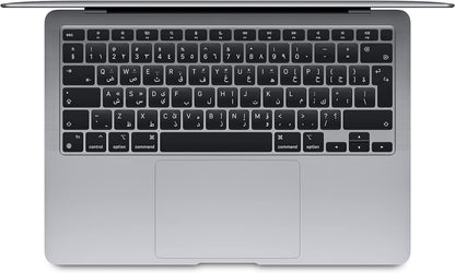 Apple 2020 MacBook Air Laptop: Apple M1 Chip, 13” Retina Display, 8GB RAM, 256GB SSD Storage, Backlit Keyboard, FaceTime HD Camera, Touch ID. Works with iPhone/iPad; Space Gray ; Arabic/English