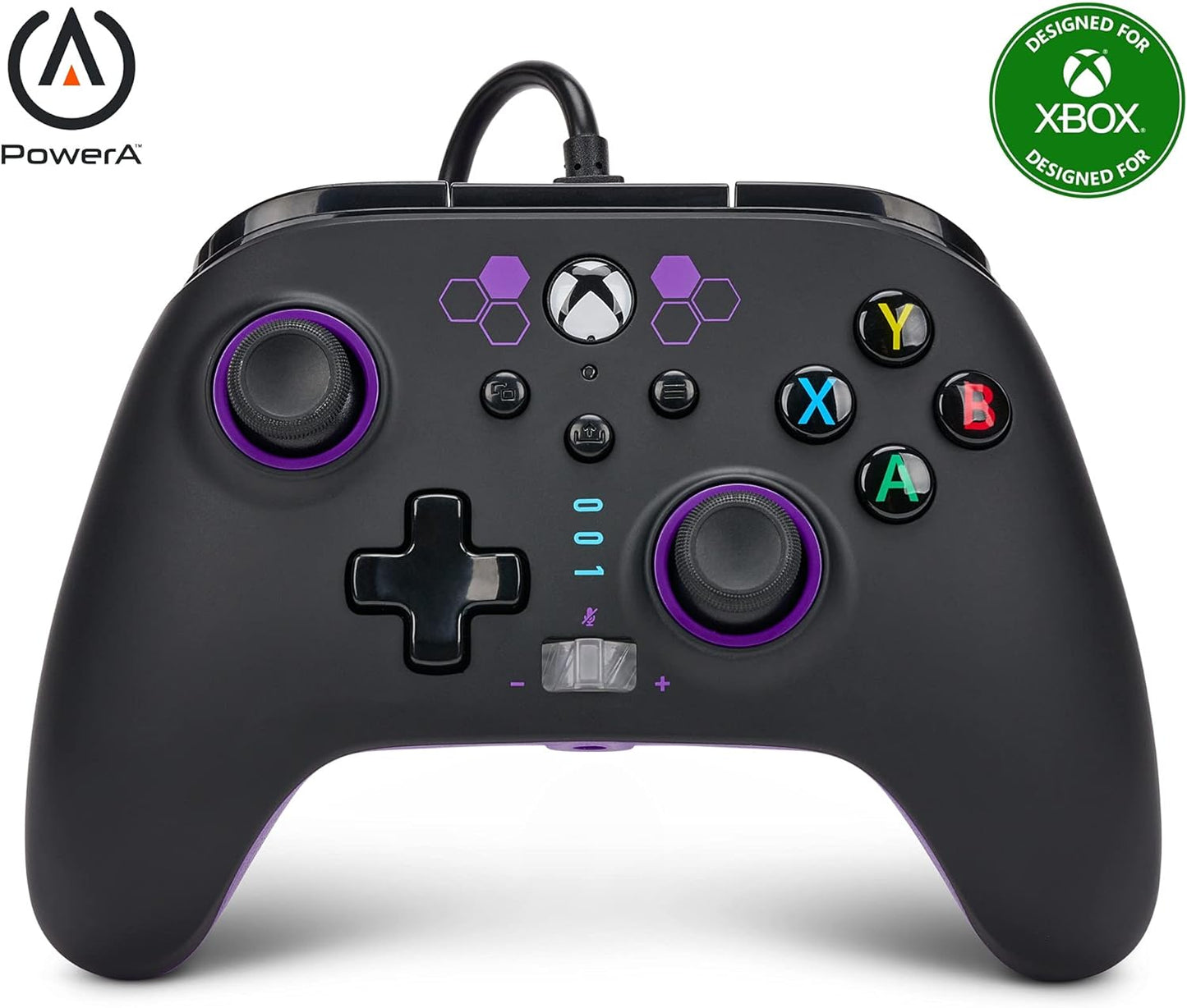 PowerA Wired Controller for Xbox Series X|S - White, gamepad, wired video game controller, gaming controller, works with Xbox One - Xbox Series X