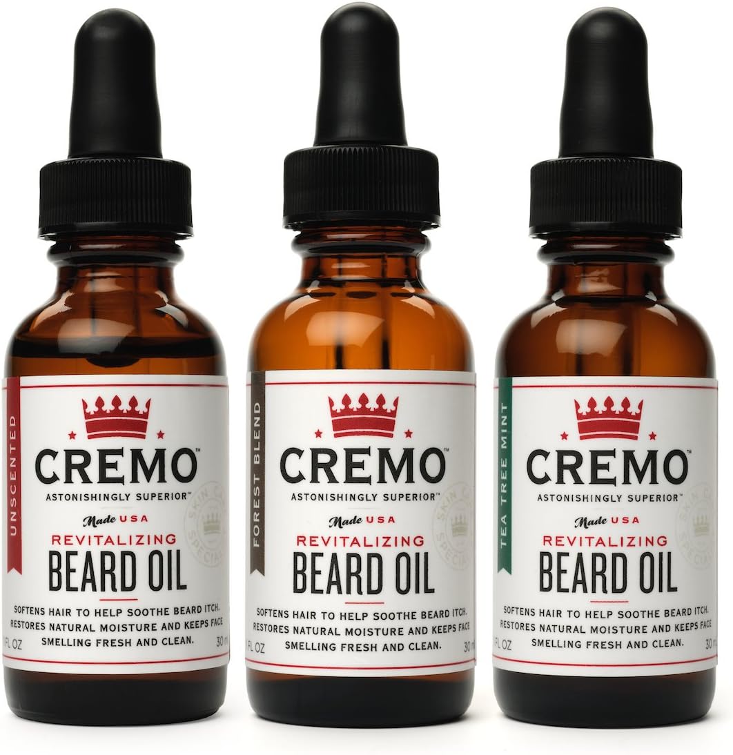 Cremo Beard Oil, Cedar Forest Blend - Restores Moisture, Softens And Reduces Beard Itch For All Lengths Of Facial Hair, 30 ml