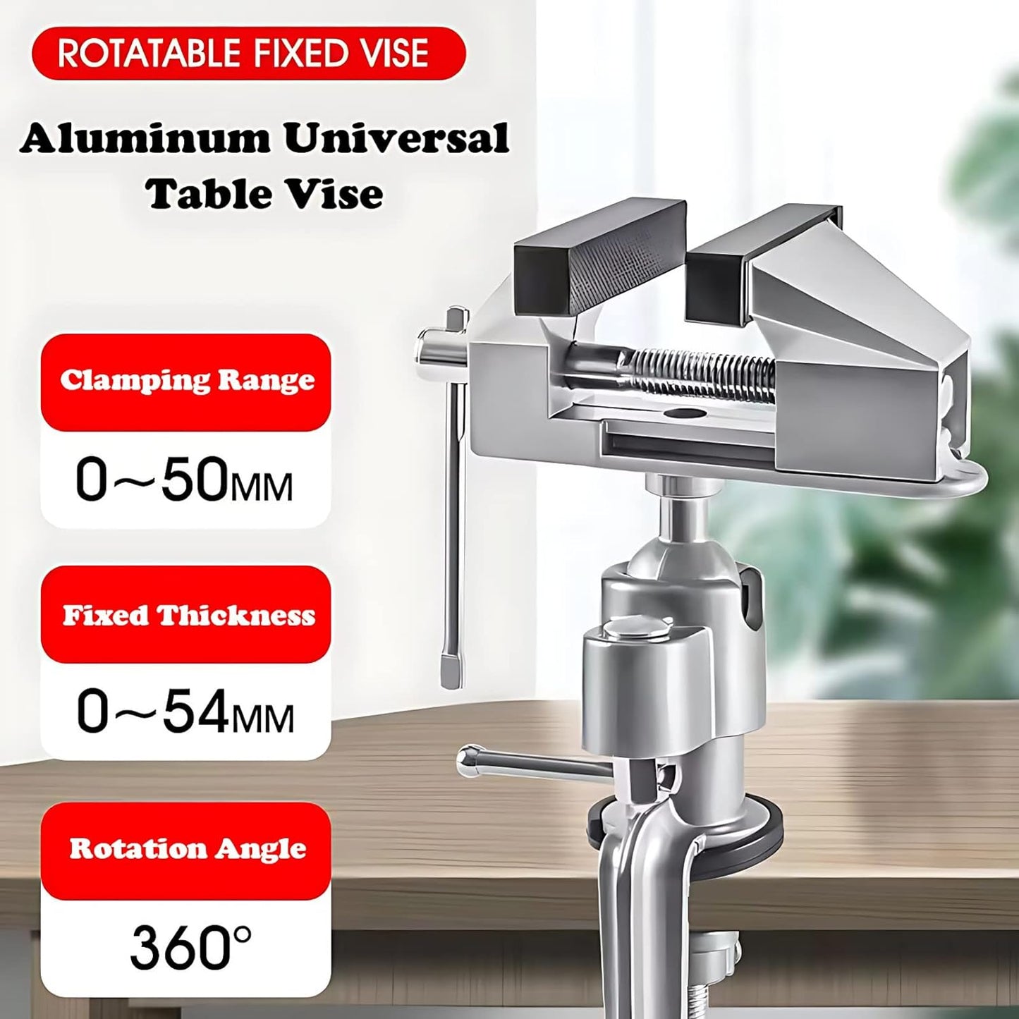 Bench vise table, Jewelry vise, Bench clamps, Swivel bench vise, Table swivel vise, 3 inch Swivel Universal Table Vise Tilts Rotate 360° Universal Work