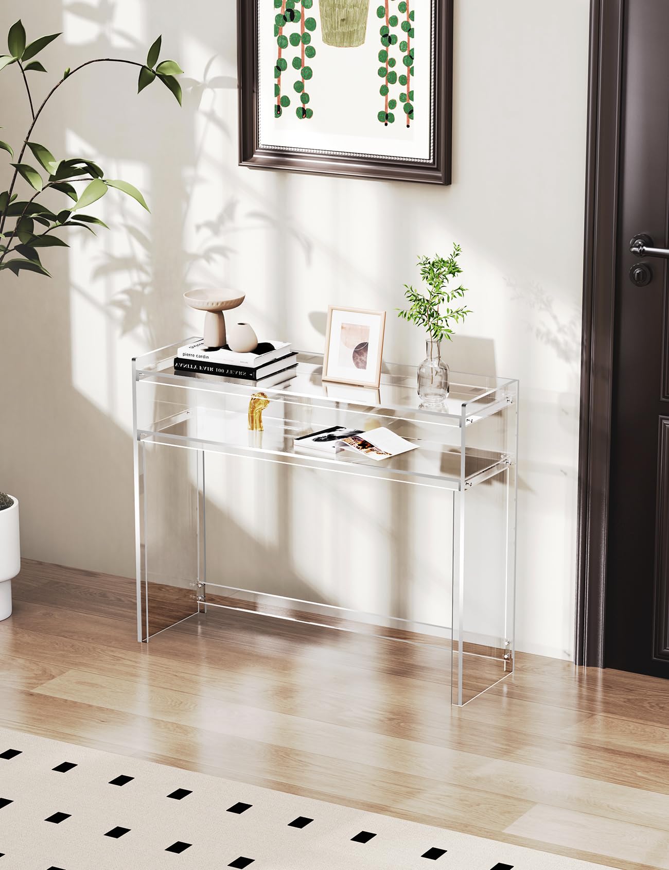 solaround Acrylic Console Table, 100 x 30 x 80 cm, Clear