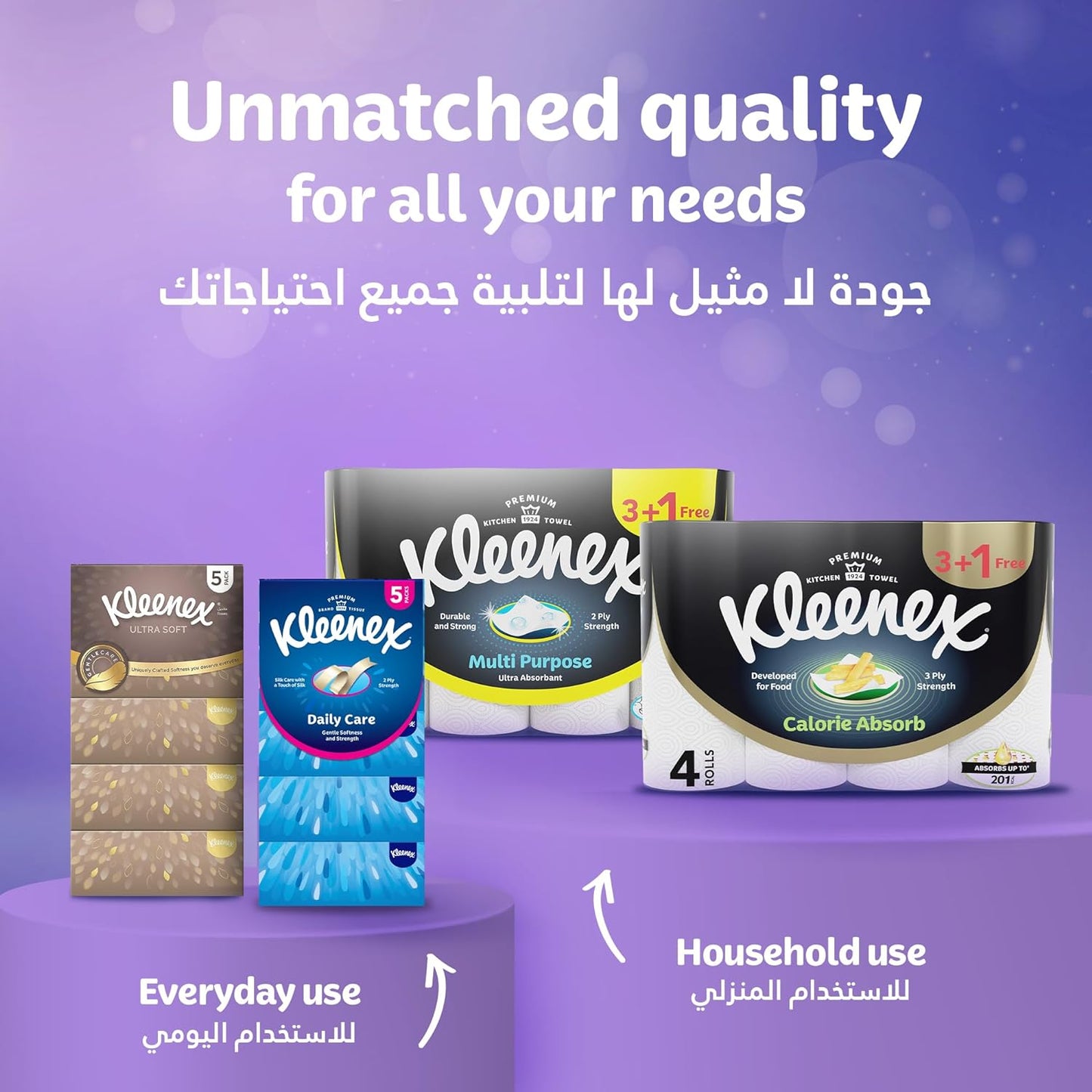 Kleenex Extra Dry Toilet Tissue Paper, 3 PLY, 12 Rolls x 160 Sheets, Embossed Bathroom Tissue with Superior Absorbency