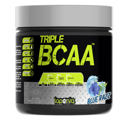 Laperva Post Work Out Diet Supplement Triple Bcaa 0 Fat, 0 Carbs And 0 Sugar Amino Glutamine For Energy Booster And Muscle Recovery Water Melon, 420 Gm