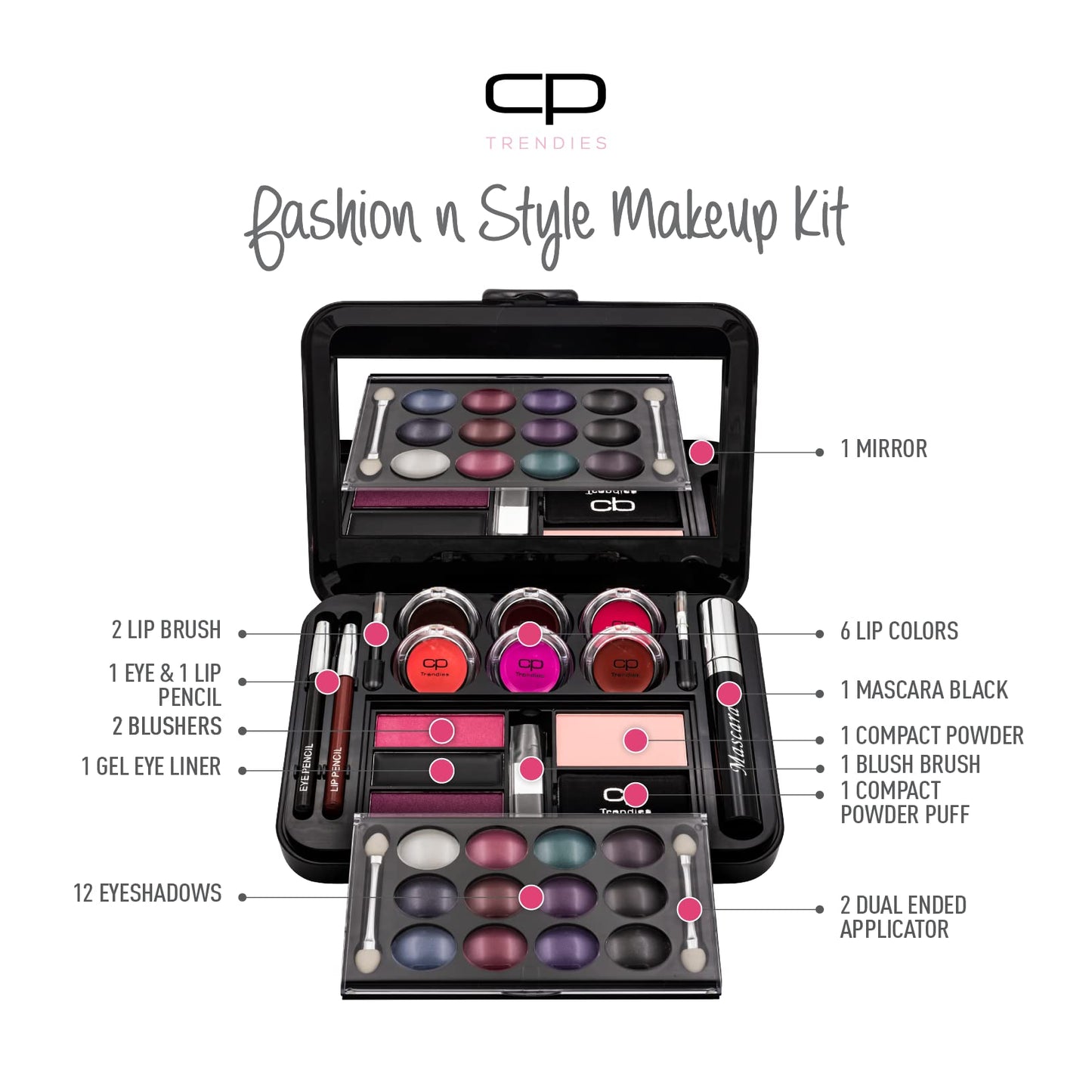 CP TRENDIES Makeup Kit 92 – STUNNING BEAUTY - Ultimate Color - Gift Set for Women/Girls | All-in-one Makeup Kit