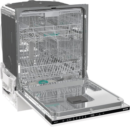 Gorenje GV643D60 16 Place Settings & 6 Programs Fully Integrated Dishwasher, Speed Wash Function & Self-Cleaning Program, Overflow Protection, Made in Slovenia, White, 1 Year Warranty