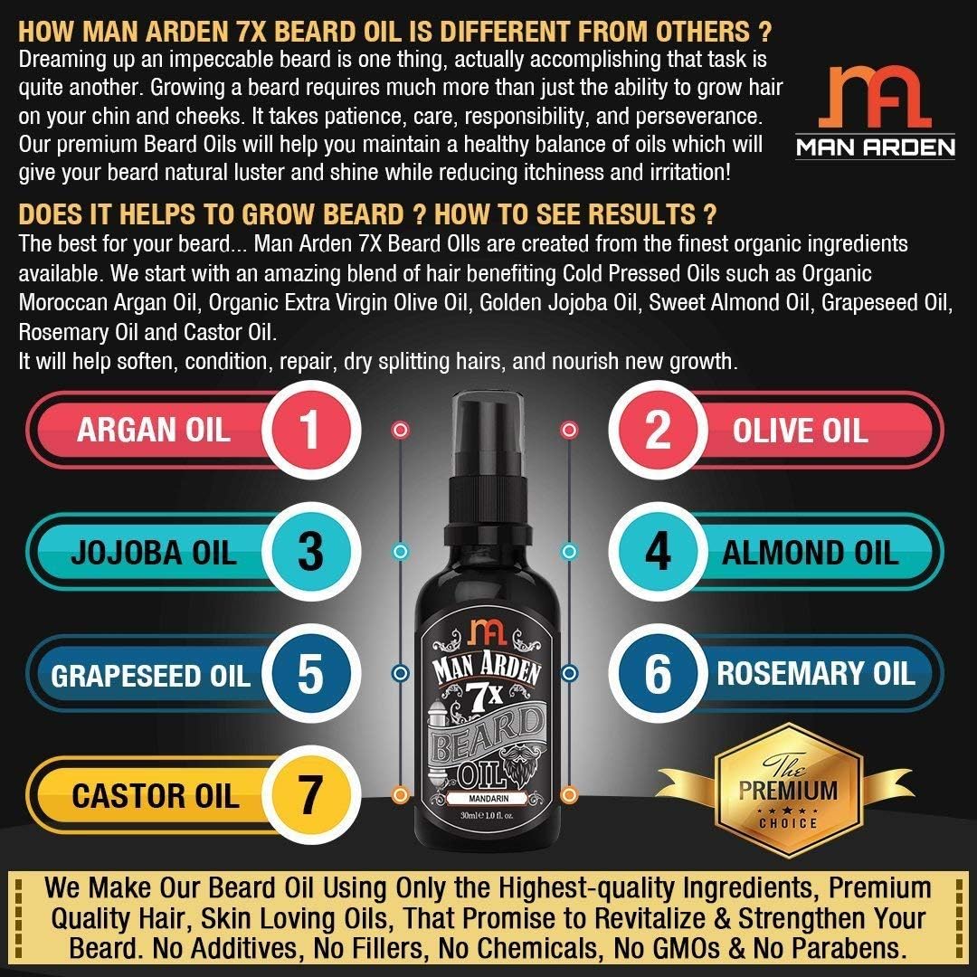 Man Arden 7X Beard Oil (Lavender) 30ml