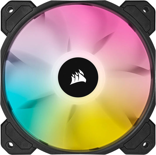 Corsair SP Series, SP120 RGB ELITE, 120mm RGB LED Fan with AirGuide, Single Pack, BLACK